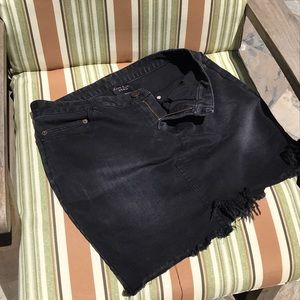 Black Denim Skirt